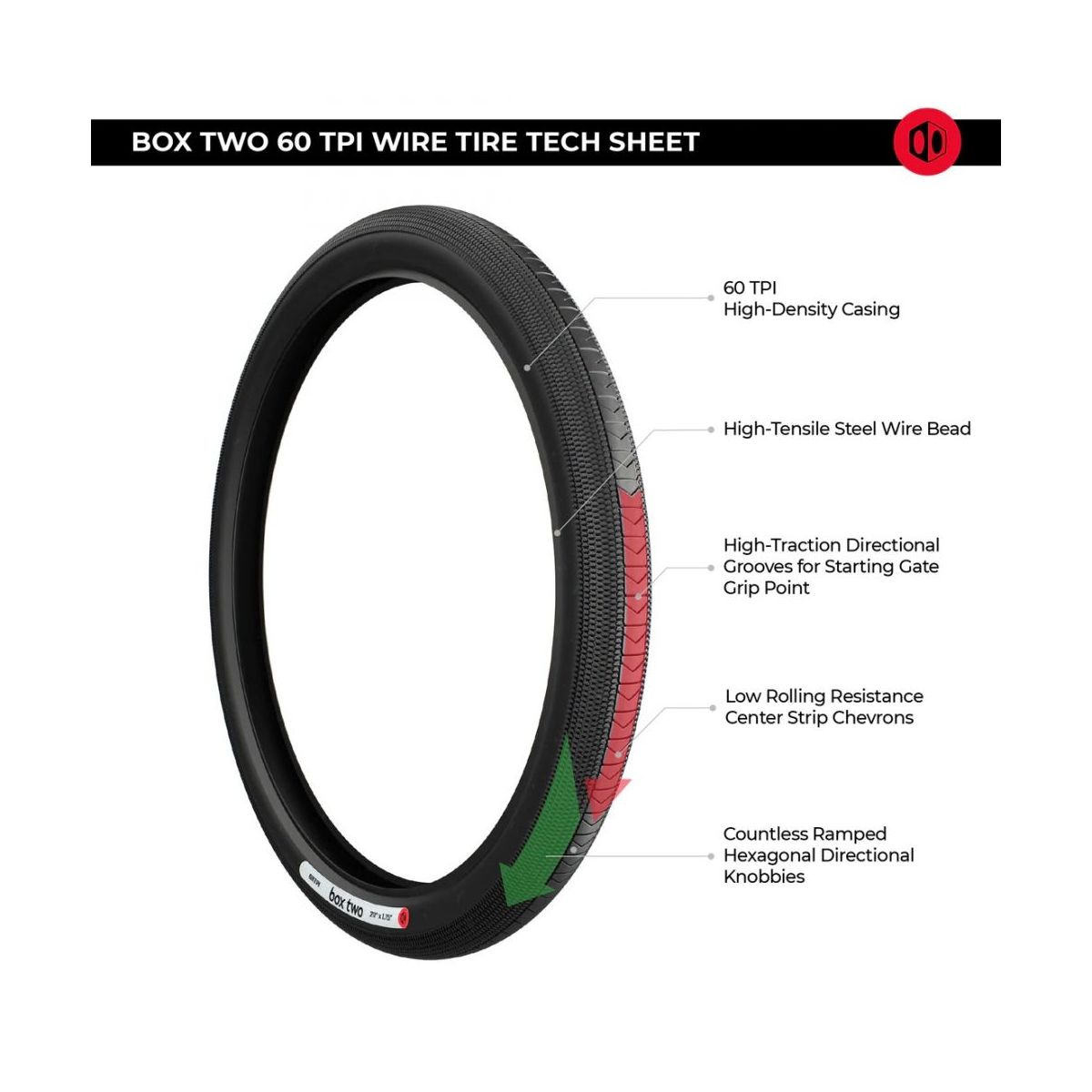 BOX TWO 60 TPI WIRE BEAD TIRE in versch. Größen